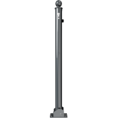 Ornamental bollard | Series 465B | � 60 mm | foldable, self-engaging lock,to be fixed by plugs, with base plate 100 x 150 mm | with Euro profile cylinder lock and three keys | without eyelet